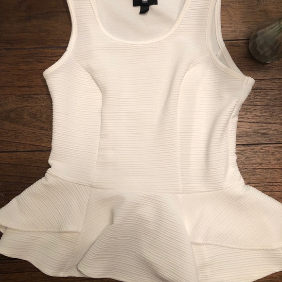 White Peplum Top - Picture 3 of 3
